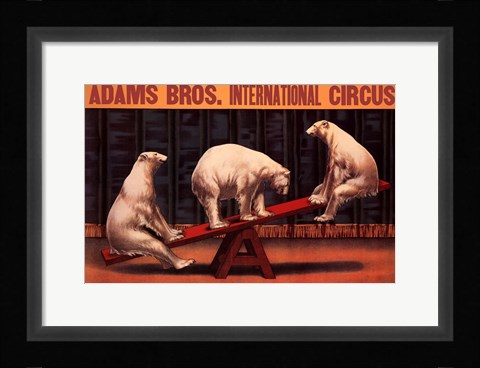 Framed Adams Bros Int'l Circus Print