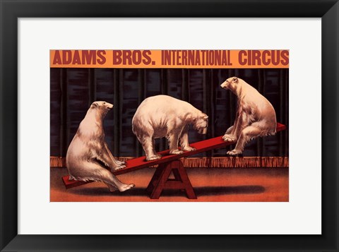 Framed Adams Bros Int'l Circus Print
