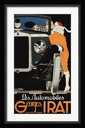 Framed Les Automobiles Georges Irat Print
