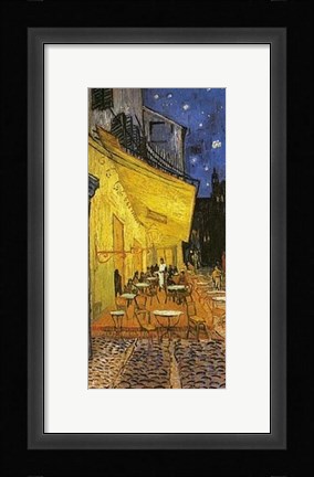 Framed Cafe Terrace on the Place du Forum, Arles, at Night, c.1888 Print