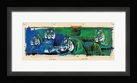 Framed Wild Tigers Print