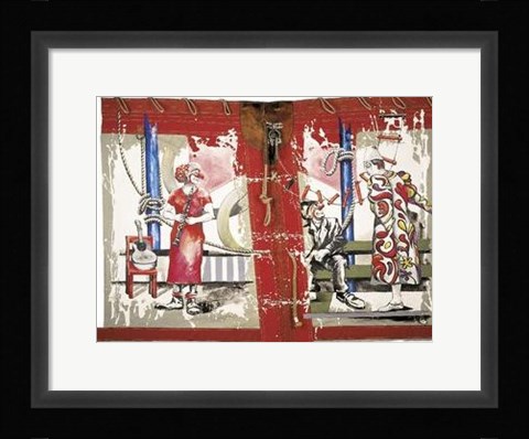 Framed Clown Trio Print