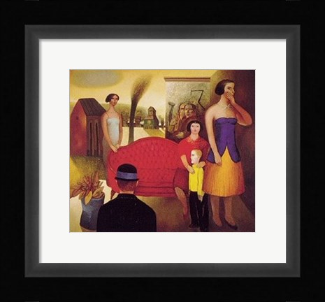 Framed El Sofa Rojo Print