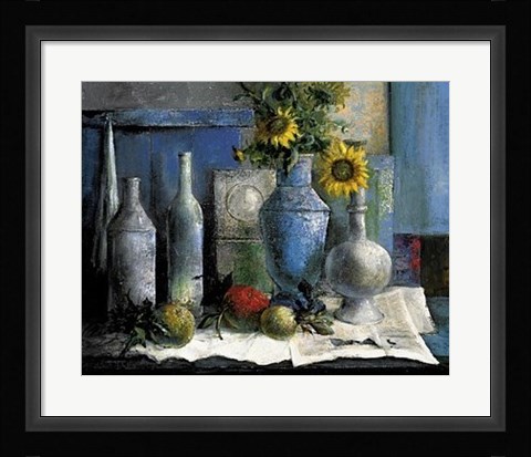 Framed Nature Morte a la Pendule Print