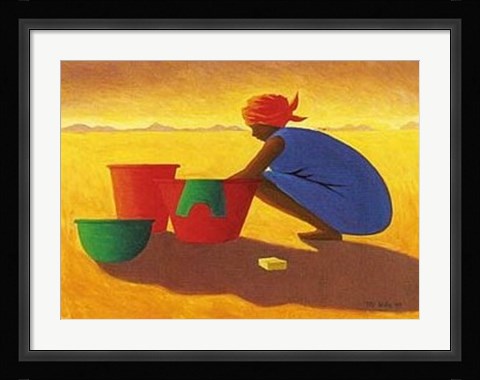 Framed Washer Woman Print