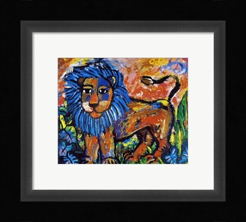 Framed Emma's Lion Print