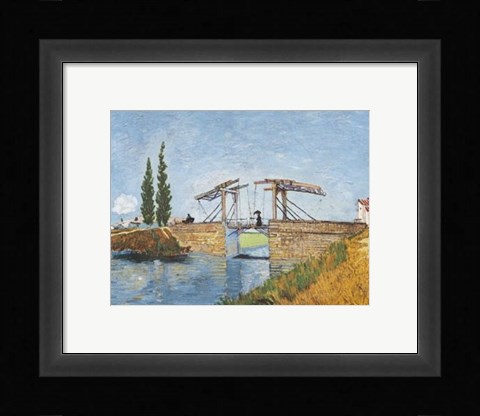 Framed Le Pont de Langlois, Arles Print