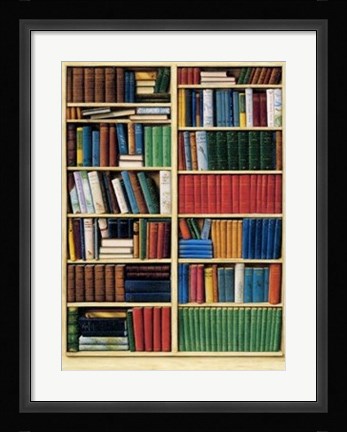 Framed La Bibliotheque Anglaise Print