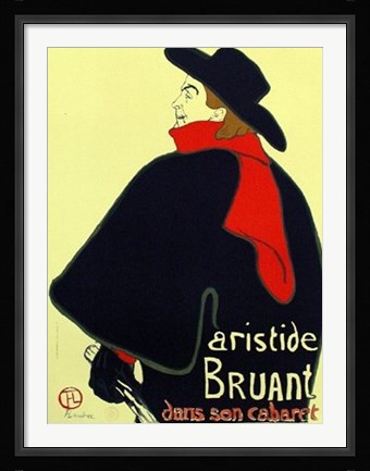 Framed Aristide Bruant Print