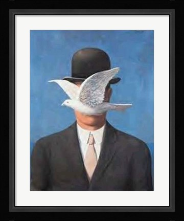 Framed Man with the Bowler Hat Print