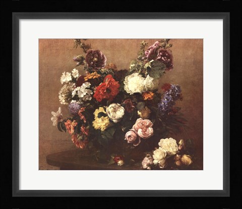 Framed Still Life of Flowers Print