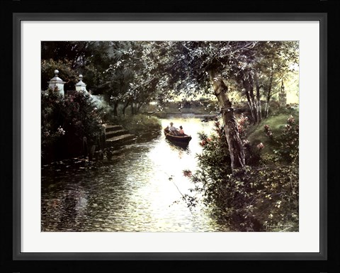 Framed River Landscape Print