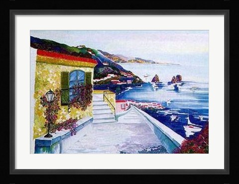 Framed View of Capri Print