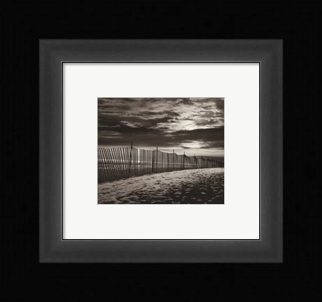 Framed New York, Fence by the Beach Print