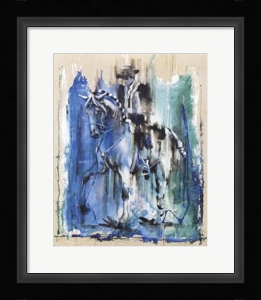 Framed Caballero Azul Print