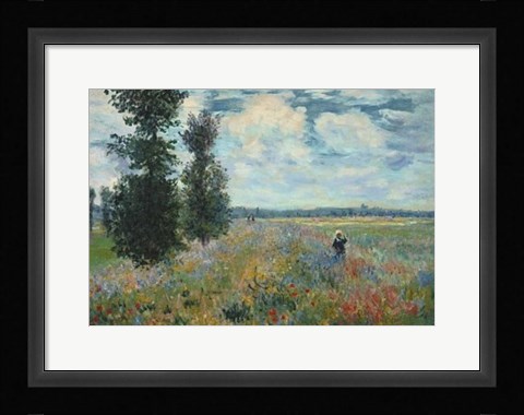 Framed Les Coquelicots, Environs d'Argenteuil Print