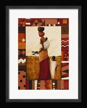 Framed Journey to Kariba Well Print