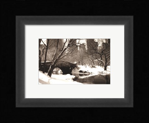 Framed Central Park, Bridge Print