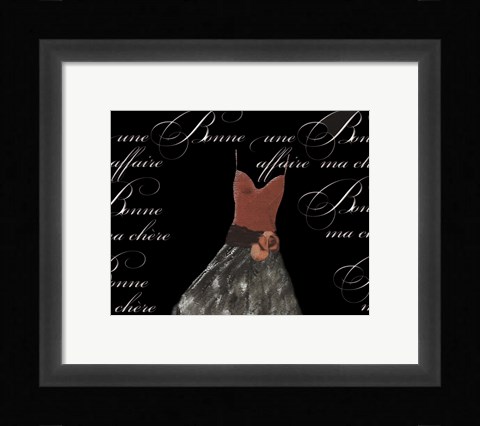 Framed Robe de Soiree de Sienna Print