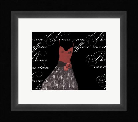 Framed Robe de Soiree Rouge Print