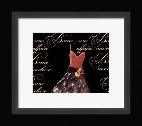 Framed Robe de Soiree de Chocolat Print