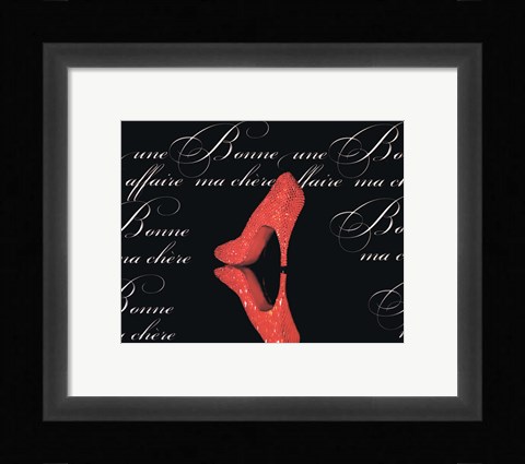 Framed Poussoir Rouge Print