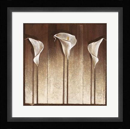 Framed Three Calla Lilies Print