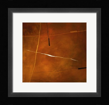 Framed Abstract in Orange Print