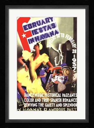 Framed February Fiestas in Havana, 1937 Print