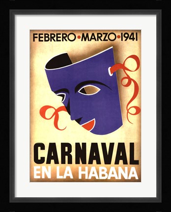 Framed Carnaval, Habana, 1941 Print