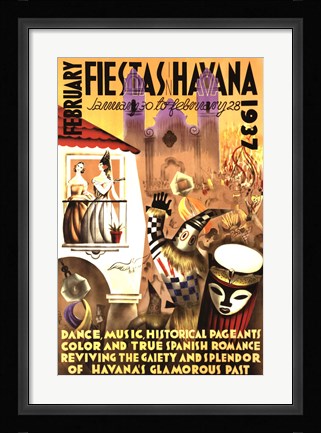 Framed February Fiestas in Havana, 1937 Print