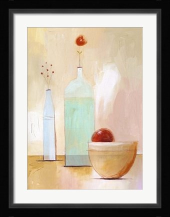Framed Still Life on Yellow Table Print