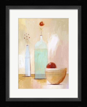 Framed Still Life on Yellow Table Print