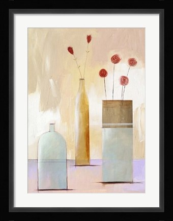 Framed Still Life on Blue Table Print