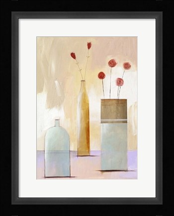 Framed Still Life on Blue Table Print