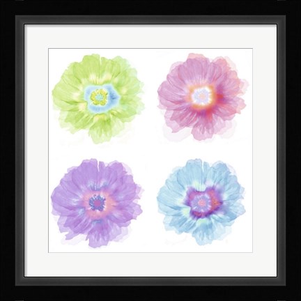 Framed Quatre Fleurs Print