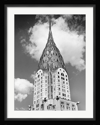 Framed Top of Chrysler Building Print