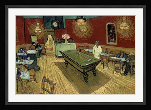 Framed Night Cafe in the Place Lamartine in Arles, c.1888 Print