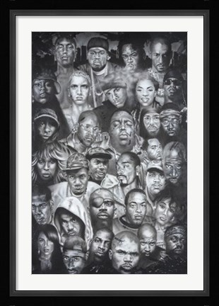 Framed Hip-Hop Montage Print