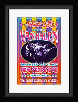 Framed Van Halen, new years eve, 1977 Print