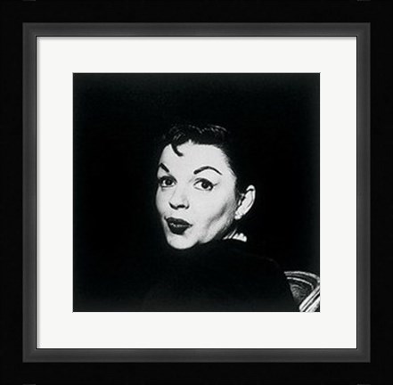 Framed Judy Garland, black and white Print