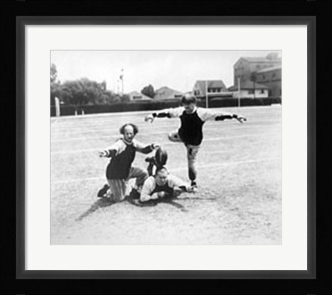 Framed Three Stooges, football Print