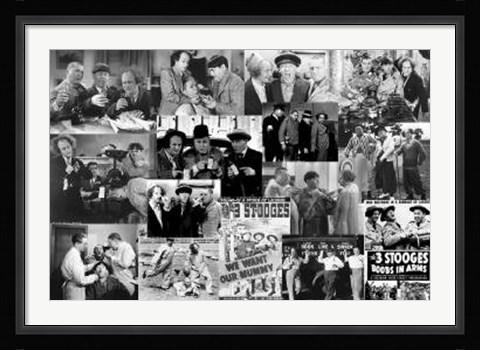 Framed Three Stooges, Movie Montage Print