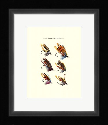 Framed Salmon Flies II Print