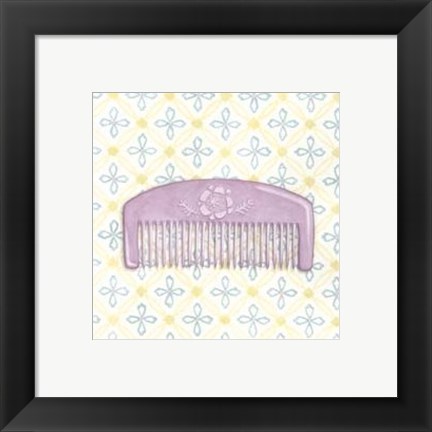 Framed Japanese Comb I Print