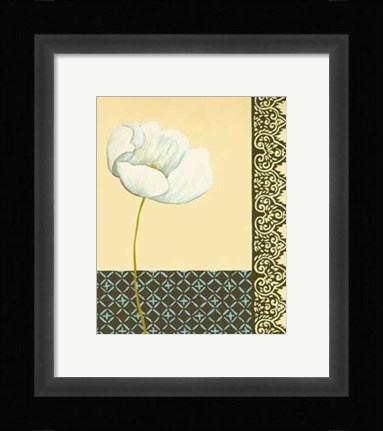 Framed Glazed Tile Botanical II Print