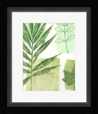 Framed Leaf Impressions I Print