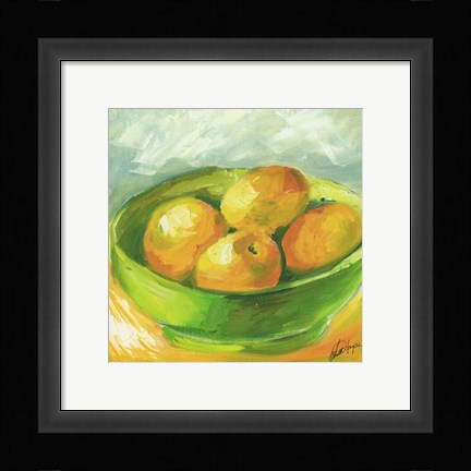 Framed Bowl of Fruit I Print
