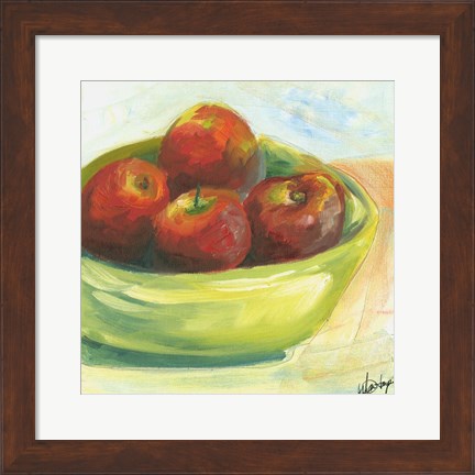 Framed Bowl of Fruit III Print