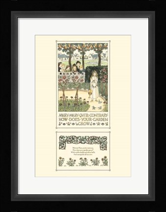 Framed Mary, Mary Quite Contrary Print